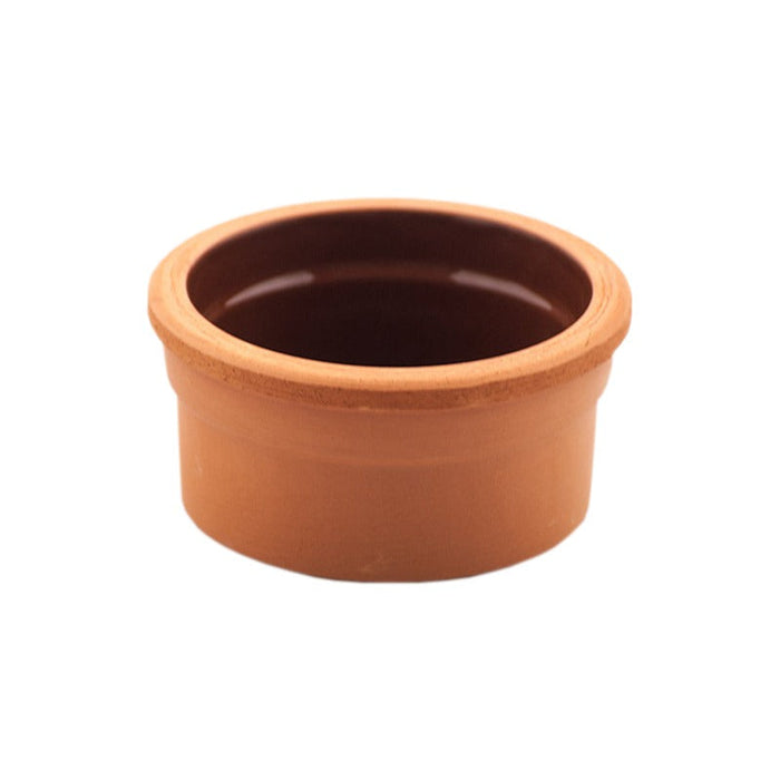 48pcs - Bol rond en terre cuite émaillé intérieur "Ceramik" - 150 ml - Ø 9,5 cm - H 4,5 cm