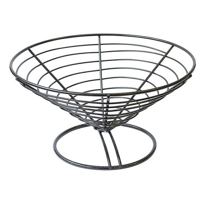 6pcs - Panier évasé métal noir - Ø 23 cm - H 12,5 cm