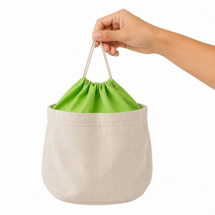50pcs - Ø19cm H17cm - Panier à viennoiseries et pain en coton à fermeture en cordelette