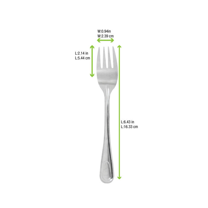 50pcs - 16,3cm - Fourchette inox avec étui