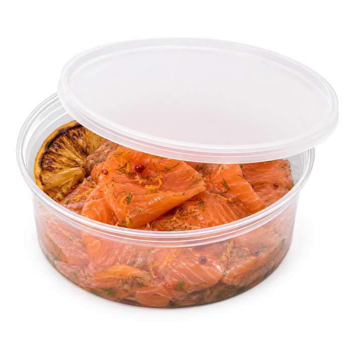 50pcs - Couvercle en PP injecté transparent pour pot "Deli" - Ø 11,9 cm