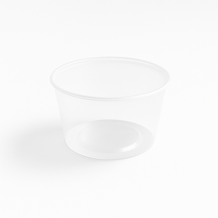 50pcs - Pot "Deli" rond en PP injecté transparent - 300 ml - Ø 11,7 cm - H 4 cm