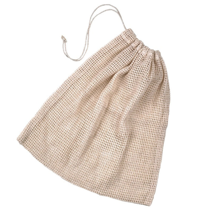50pcs - Sac en filet coton naturel avec fermeture en cordelette - 30 cm x 34 cm