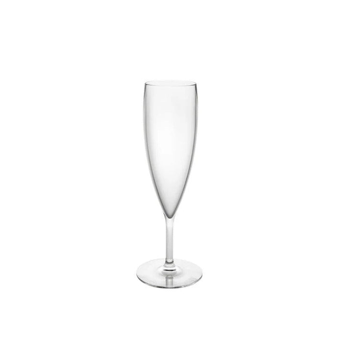8pcs - Flûte à champagne plastique PS transparente - 170 ml - Ø 6 cm - H 19,5 cm