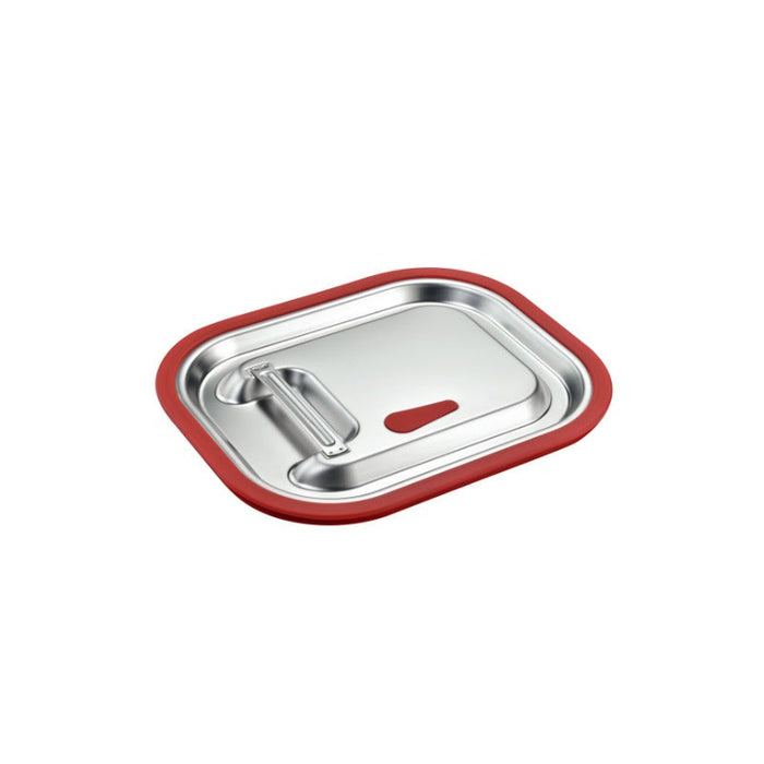 6pcs - 32,5x26,5x1,5cm - Couvercle GN 1/2 silicone et inox argenté - Compatible avec 294GNSS1240, 294GNSS1265