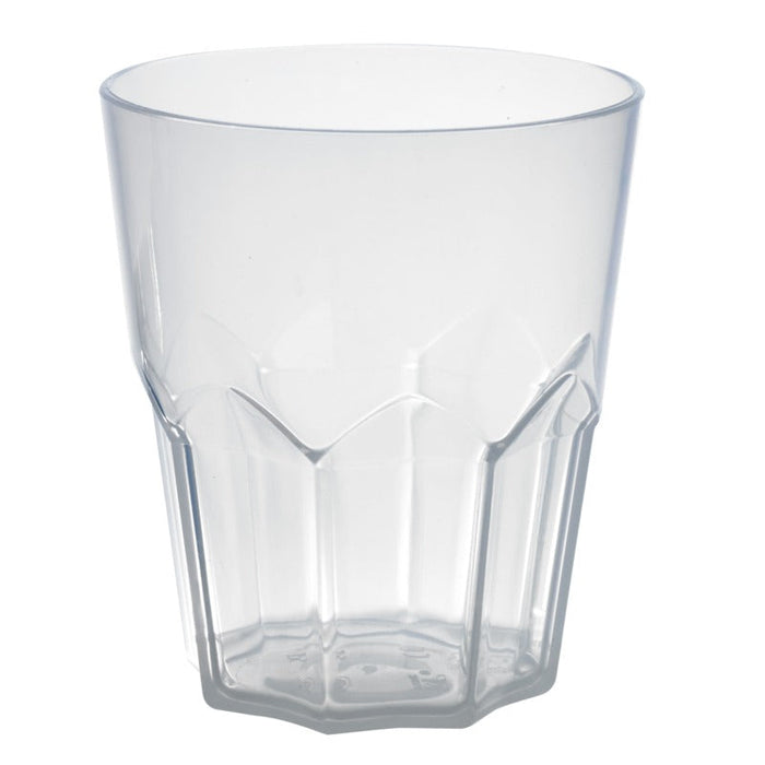 12pcs - Verre à facette Cupoly en plastique PP réutilisable - 370 ml - Ø 8,7 cm - H 9,9 cm