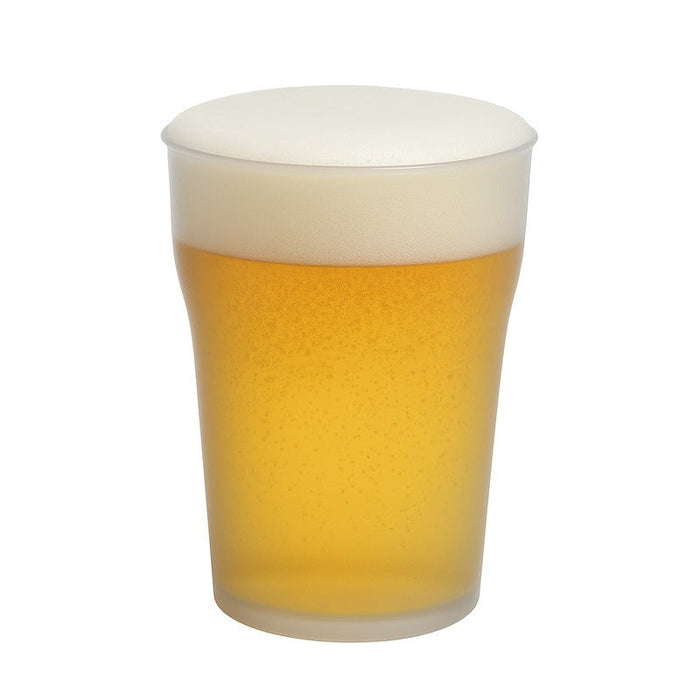 12pcs - Verre à bière Cupoly 1/2 pinte en plastique PP réutilisable - 380 ml - Ø 8,2 cm - H 10,3 cm