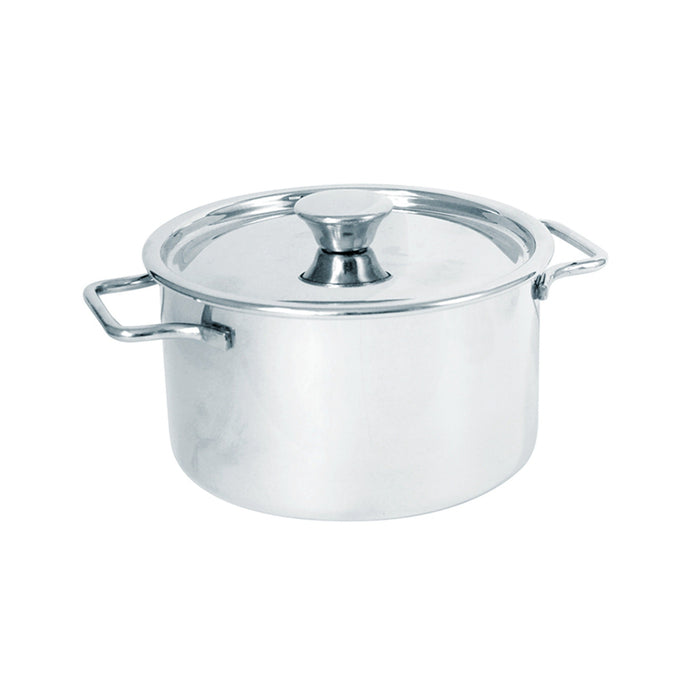 6pcs - Mini faitout inox avec poignées et couvercle - 450 ml - Ø 10,2 cm