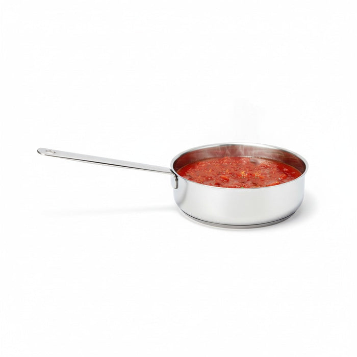 6pcs - Mini poêle inox avec poignée - 350 ml - Ø 12,5 cm - H 3,5 cm