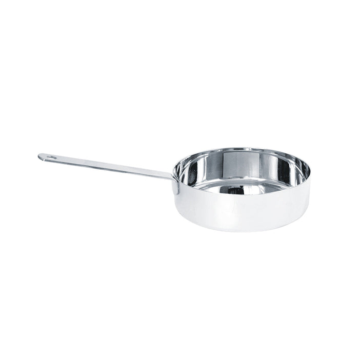 6pcs - Mini poêle inox avec poignée - 350 ml - Ø 12,5 cm - H 3,5 cm