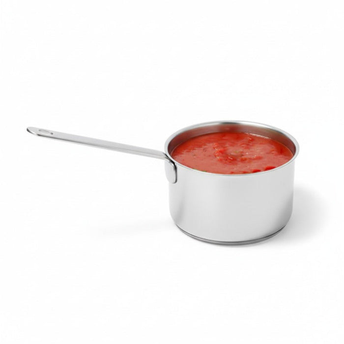 6pcs - Mini casserole inox avec poignée - 155 ml - Ø 7,2 cm - H 16,5 cm