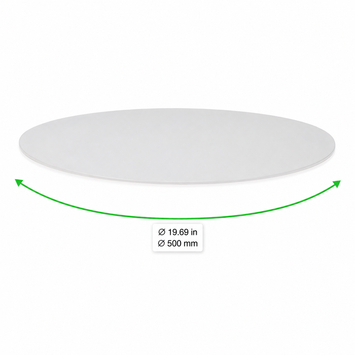 10pcs - Ø50cm - Plateau rond en acrylique transparent