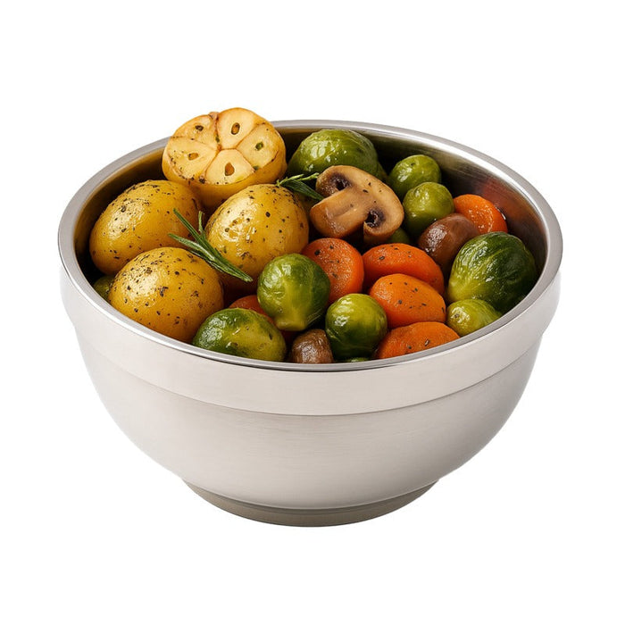 10pcs - Bol rond en inox "Noxbox" - 1000 ml - Ø 18 cm - H 8,5 cm