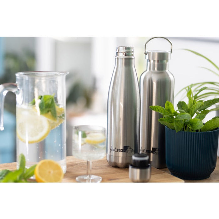 24pcs - Noxbottle bouteille à eau aluminium avec bouchon métal - 500 ml - Ø 6,5 cm - H 24,5 cm