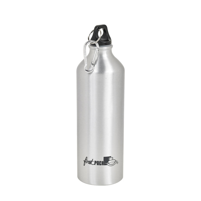 24pcs - Noxbottle bouteille à eau aluminium avec bouchon mousqueton - 750 ml - Ø 7,3 cm - H 25,5 cm