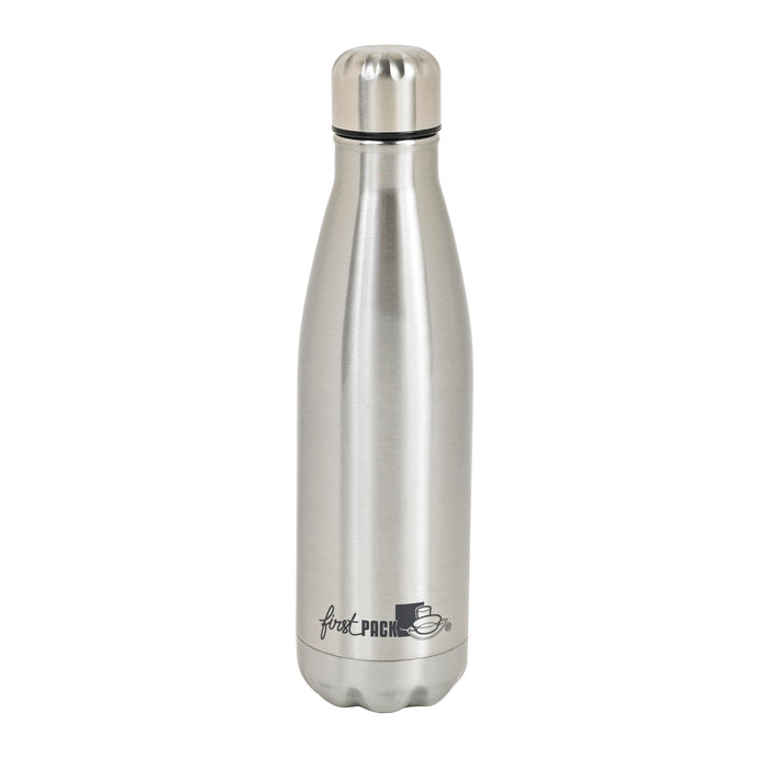 12pcs - Noxbottle bouteille à eau inox double paroi isotherme avec bouchon - 500 ml - Ø 3,5 cm - H 26,5 cm
