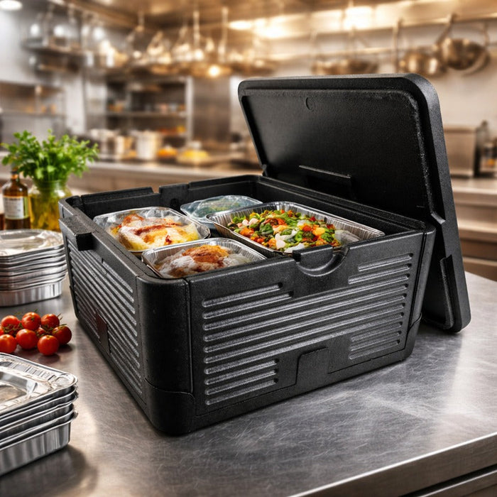 1pc - 19L 38x38x22cm - Box pliante isotherme noire