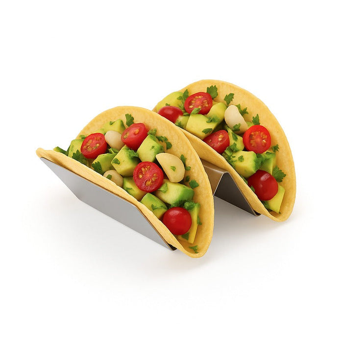6pcs - 12,4x10x5,7cm - Support en acier inoxydable pour 2 tacos
