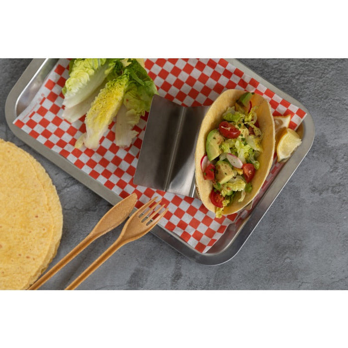 6pcs - 12,4x10x5,7cm - Support en acier inoxydable pour 2 tacos