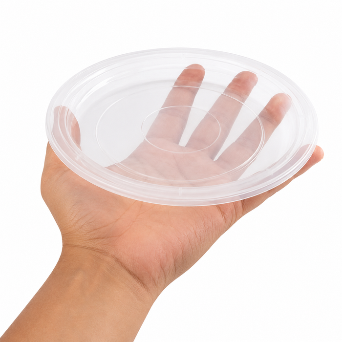 50pcs - Couvercle en PP injecté transparent - Ø 17,6 cm - Compatible avec 294BOLPP1050T, 294BOLPP1120T, 294BOLPP1260T