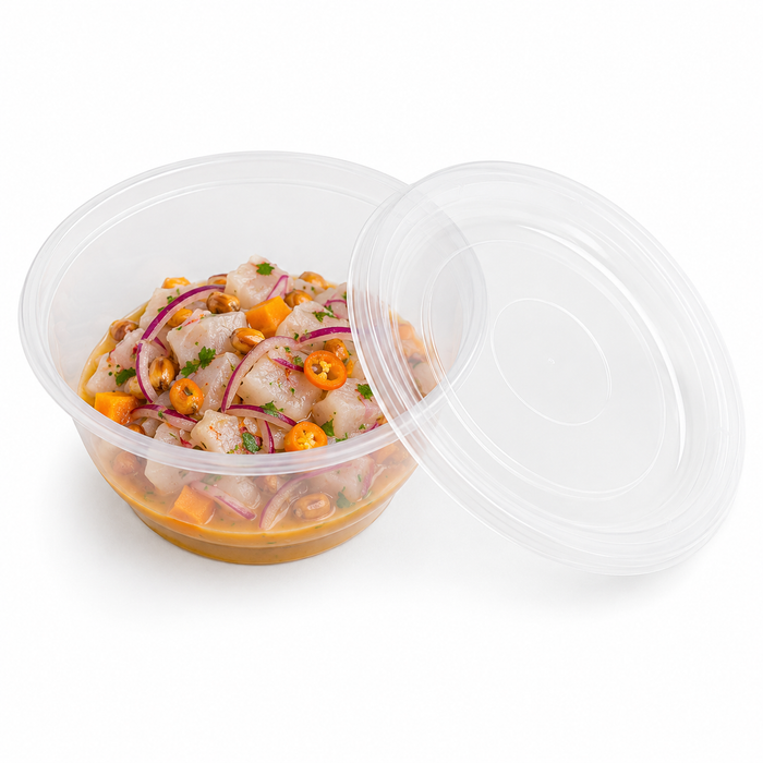 50pcs - Couvercle en PP injecté transparent - Ø 17,6 cm - Compatible avec 294BOLPP1050T, 294BOLPP1120T, 294BOLPP1260T