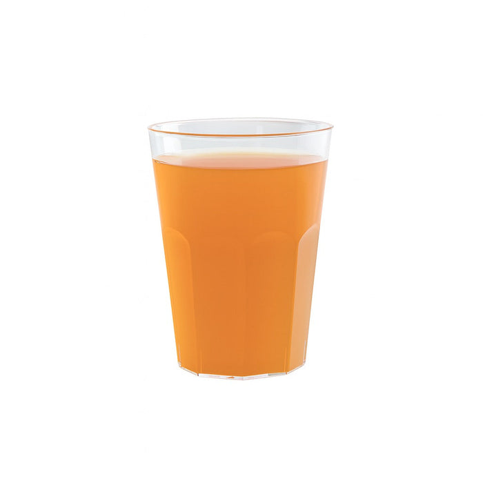 30pcs - Verre à facettes PP réutilisable "Optimal" - 340 ml - Ø 7,9 cm - H 10,8 cm