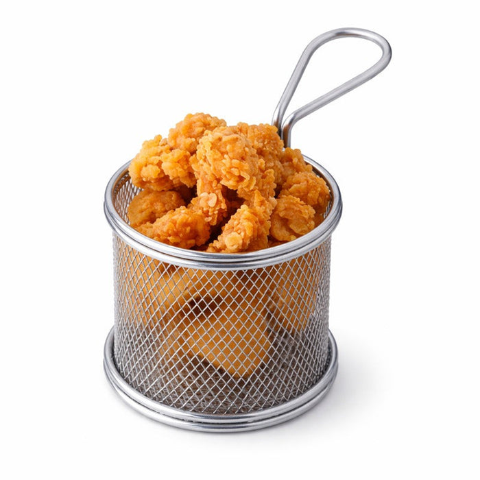 6pcs - Mini panier friteuse métal rond - Ø 8 cm - H 8 cm