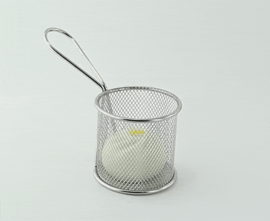 6pcs - Mini panier friteuse métal rond - Ø 8 cm - H 8 cm