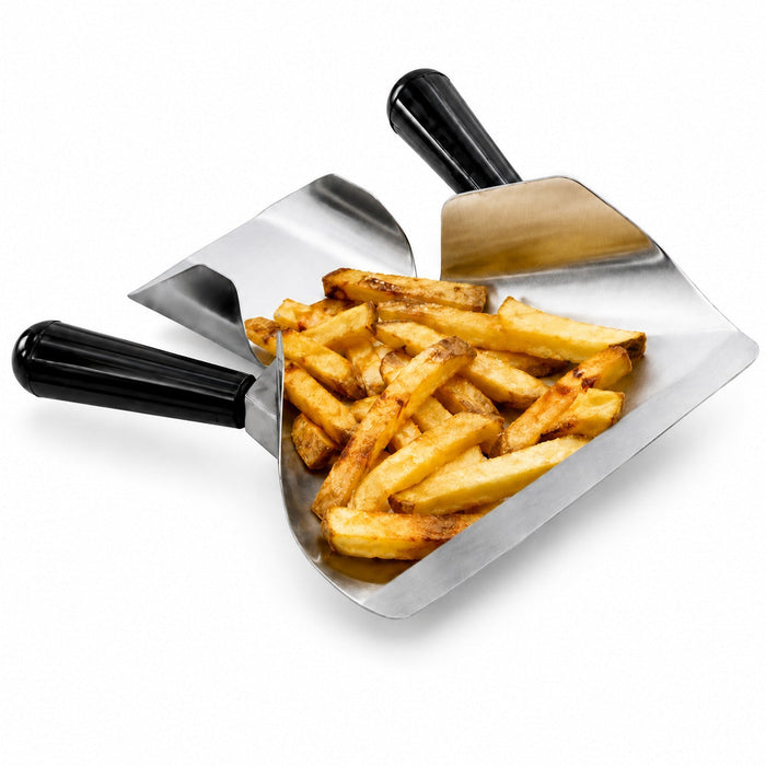 1pc - Pelle à frites 2 manches - 20,6 cm x 22,7 cm x 5,5 cm