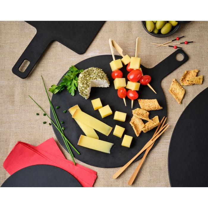 6pcs - Planche rectangulaire noire en fibre de bois - 34,3 cm x 19 cm x 0,6 cm