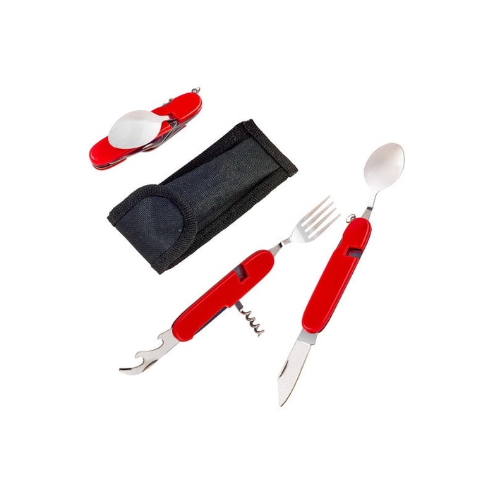 24pcs - 11cm - Couverts de poche multifonctions avec manche en plastique