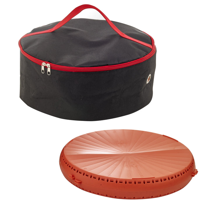 5pcs - Poche ronde noire pour pizza réutilisable et bento - Ø 37 cm - H 15 cm