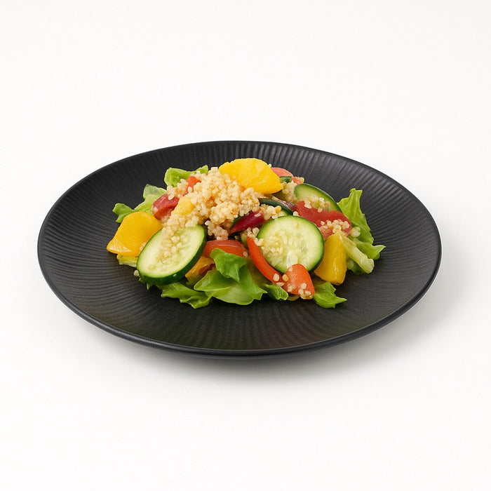 12pcs - Ø20,9cm - Assiette ronde noire réemployable "Black Phoenix"