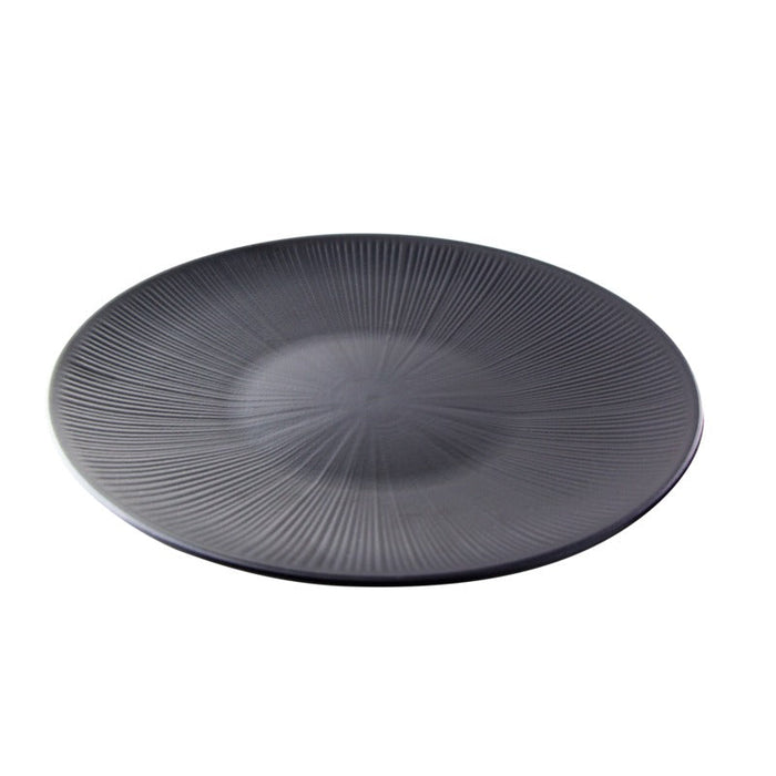 8pcs - Assiette ronde noire réemployable "Black Phoenix" - Ø 33 cm