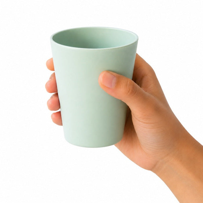 6pcs - 340ml Ø8,2cm H10,3cm - Verre plastique RPET réemployable vert d'eau "Phoenix"