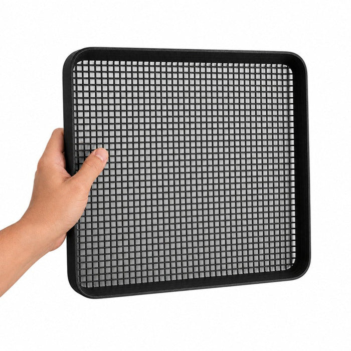 5pcs - 30,5x30,5x1,3cm - Tapis grillagé en silicone avec bordure pour BBQ
