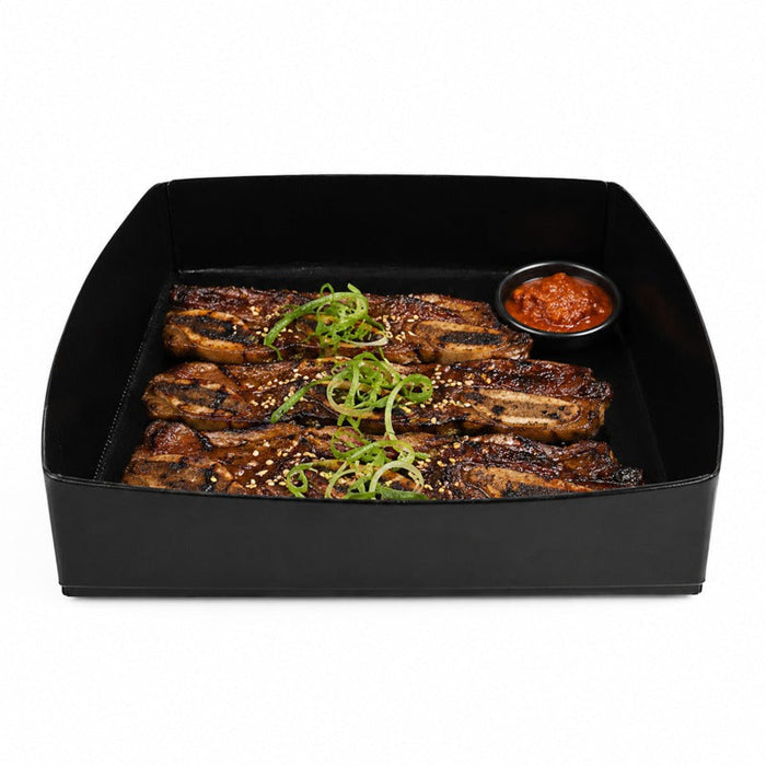 2pcs - Panier BBQ solide avec bordure - 27,9 cm x 27,9 cm x 1,3 cm