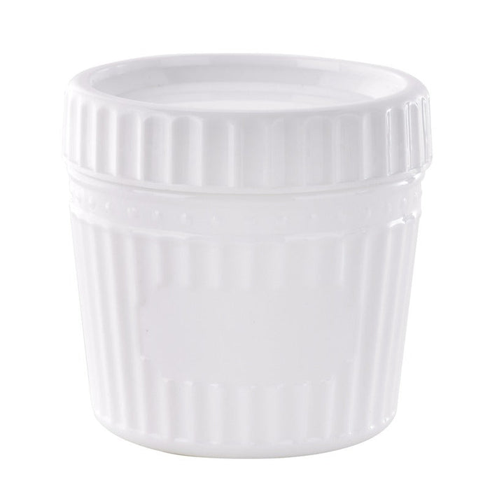 48pcs - Bol rond en verre opale avec couvercle en plastique PP "CookShow" - 260 ml - Ø 8,3 cm - H 7,8 cm