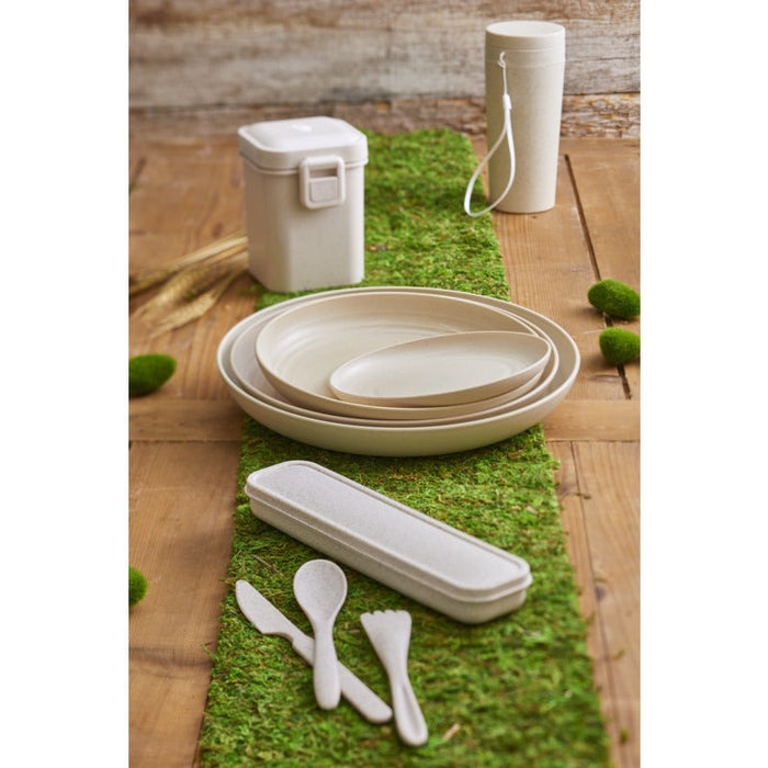 10pcs - 310ml Ø7cm H16,5cm - Huskly bouteille avec couvercle réemployable composite beige