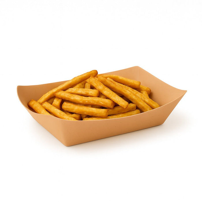 10pcs - 800ml 21,8x15,5x4cm - Barquette bateau en carton kraft réutilisable