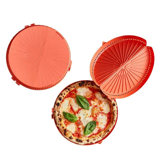 2pcs - Boîte à pizza ronde réutilisable - Ø 26 cm - H 2,8 cm