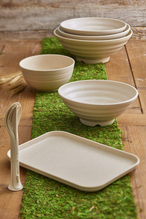 20pcs - 38x26,8x1,6cm - Plateau réutilisable en composite beige "Huskly"