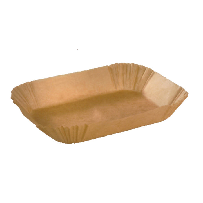 50pcs - Caissette de cuisson ovale brune en papier siliconé - 20,5 cm x 14,5 cm x 4,5 cm