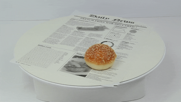 500pcs - Papier alimentaire blanc ingraissable impression Journal - 35 cm x 27 cm