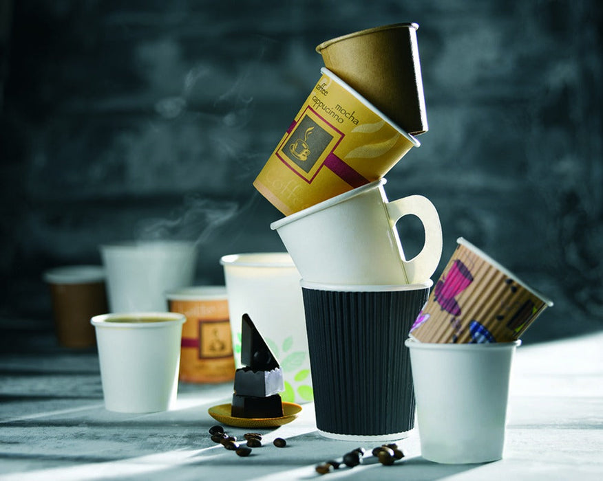 6pcs - Gobelet carton PLA "Nature Cup" - 340 ml - Ø 9 cm - H 10,8 cm