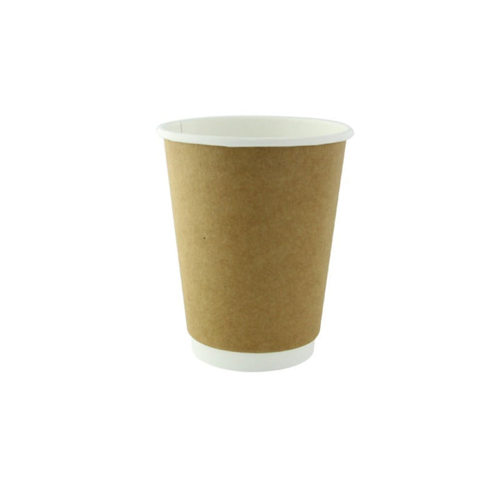 6pcs - Gobelet carton double paroi PLA - 340 ml - Ø 9 cm - H 11 cm