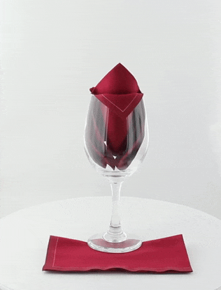 10pcs - 40x40cm - Serviette de table coton rouge
