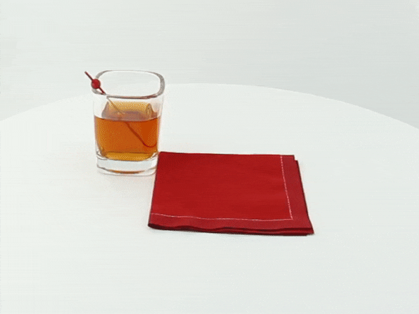 20pcs - Serviette cocktail coton rouge - 20 cm x 20 cm