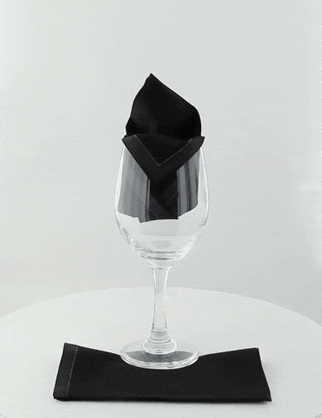 10pcs - Serviette de table coton noir - 40 cm x 40 cm