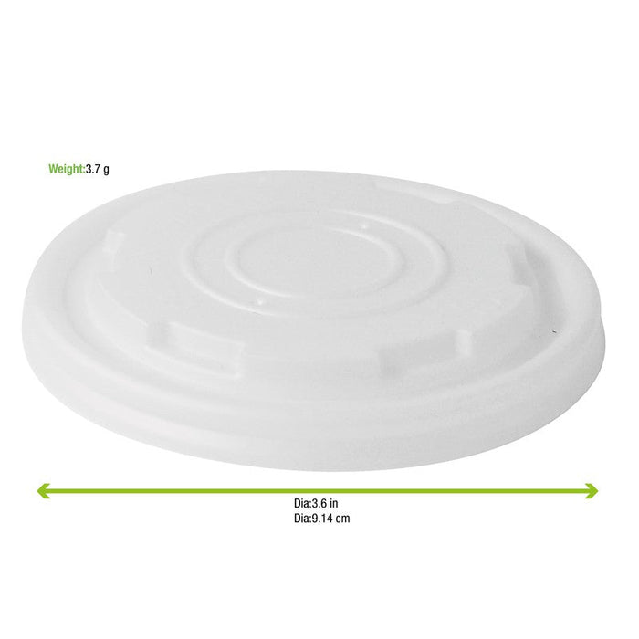50pcs - Couvercle PLA blanc - Ø 9 cm